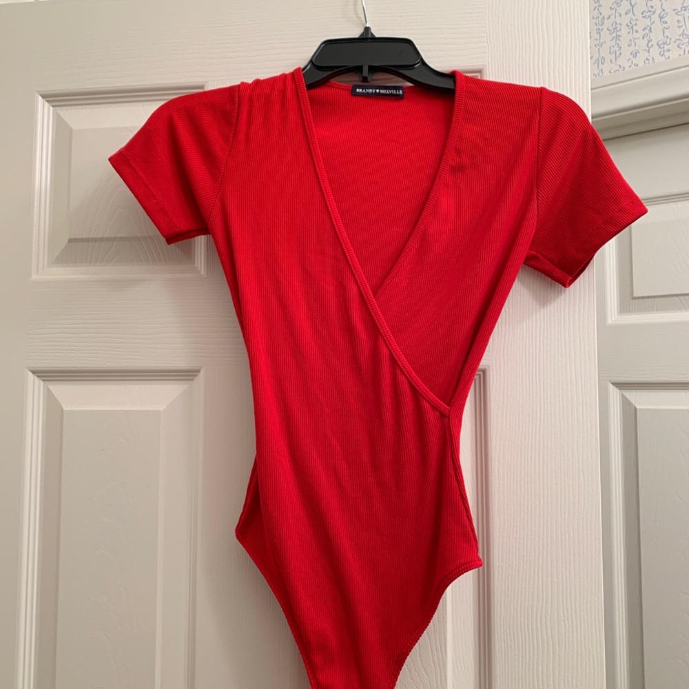 Brandy Melville Red Bodysuit